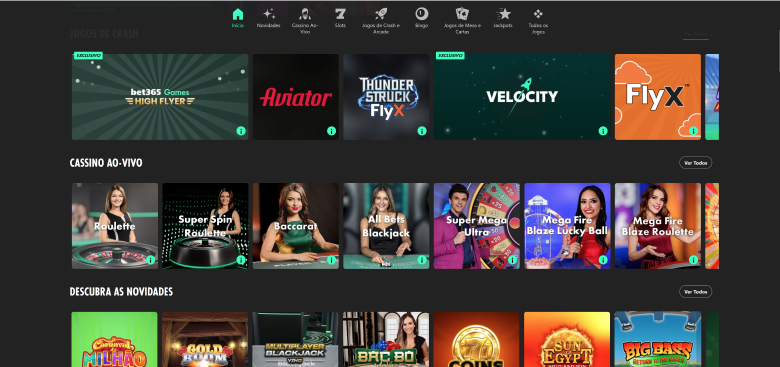 Bet365 interface